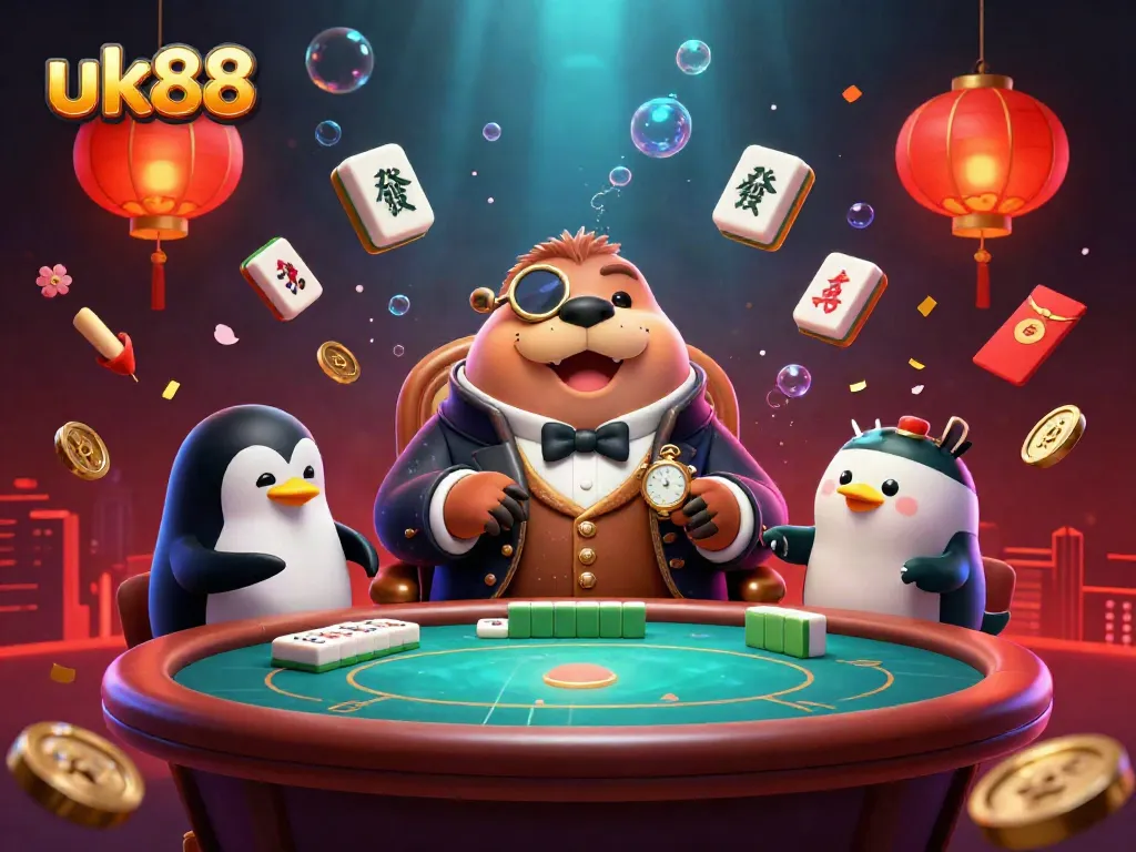 Experience thrilling poker action with uk88 at an underwater casino table featuring whimsical characters.