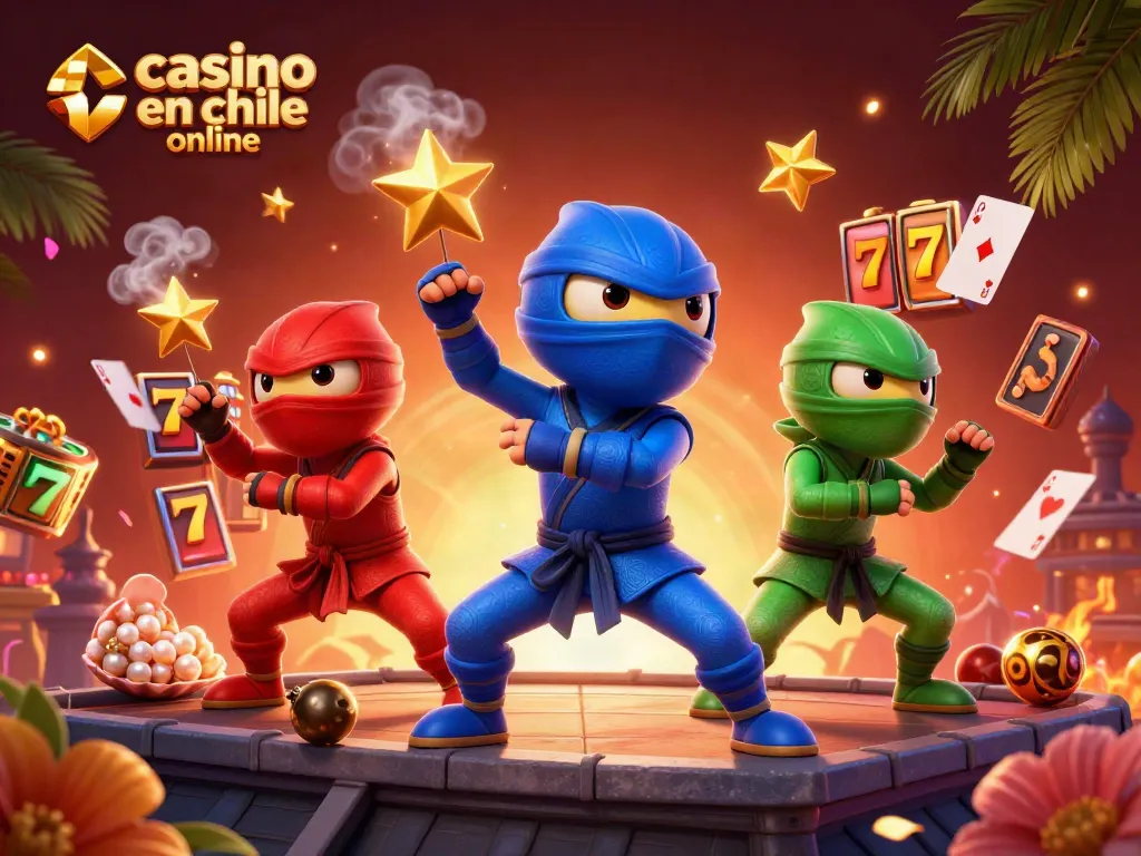 Disfruta de la experiencia del casino en Chile online con un trío de camaleones y elementos de juego vibrantes.