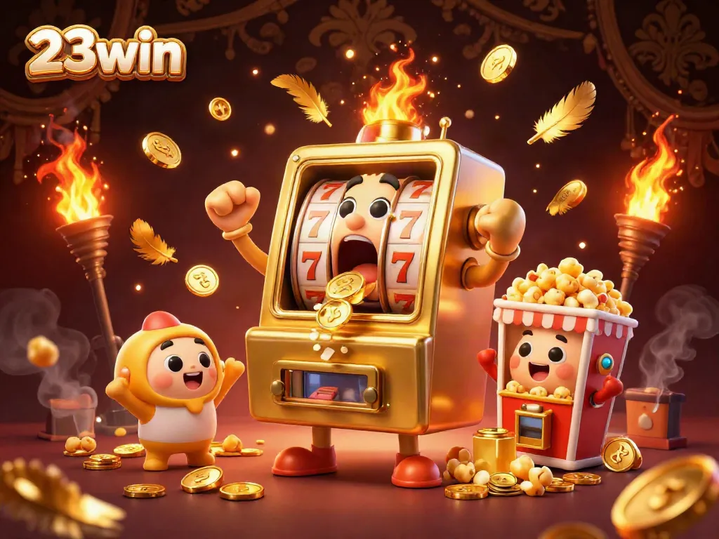 Experience the thrill at 23win with dynamic slot machines and golden jackpots, engaging visuals.