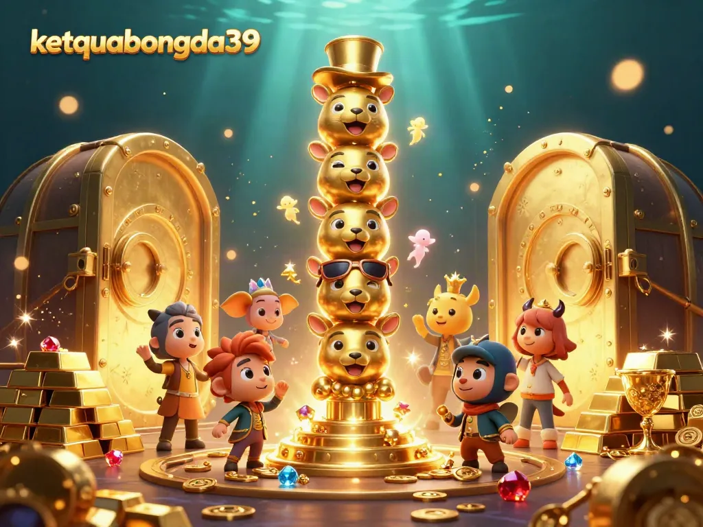 Engage with the vibrant realm of ketquabongda39 as golden treasures burst forth from a vault.