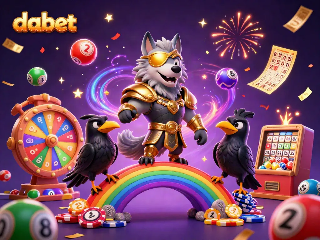 Engage with dabet's lively online casino scene showcasing Norse-themed characters celebrating gaming.