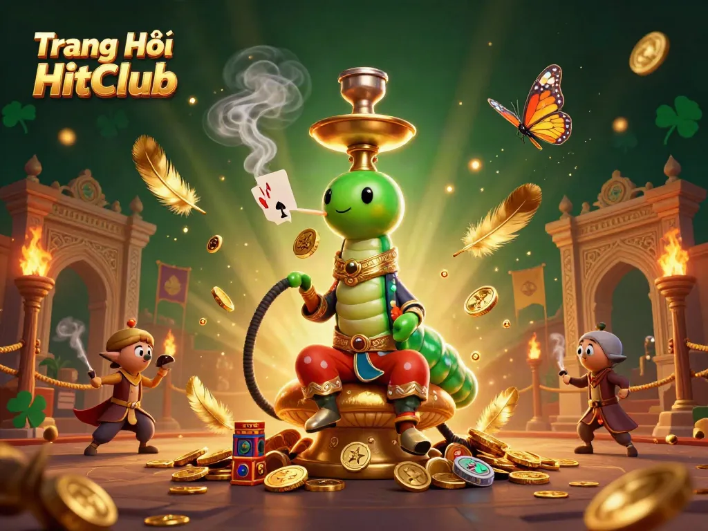 Transform your gaming with Trang Chủ HitClub featuring colorful casino elements in an vibrant 3D scene.