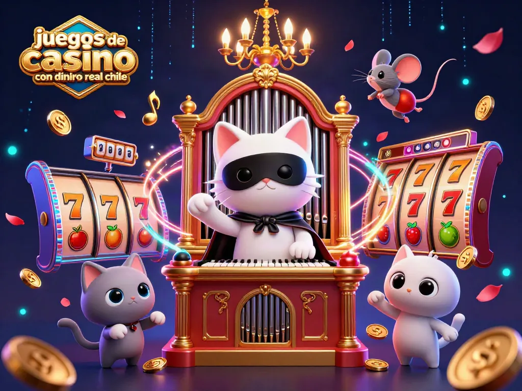 Juega en los mejores juegos de casino online con dinero real chile con una escena vibrante y dinámicamente llena de emoción.