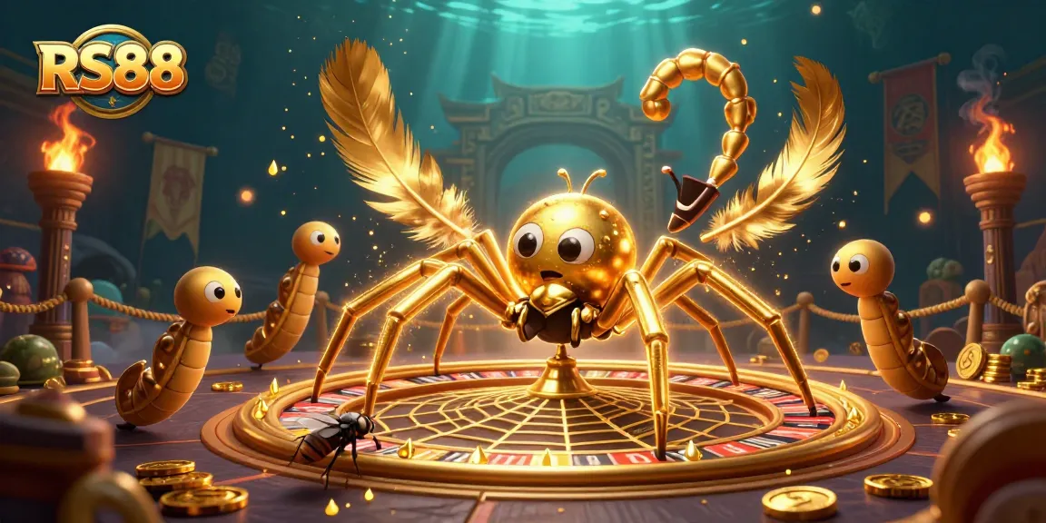 Experience exciting gambling with RS88's enchanting 3D casino illustration showcasing a roulette wheel.