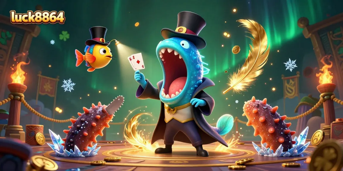 Immerse yourself in luck8864's vibrant world of gambling excitement, featuring enchanting sea creatures and magical effects.