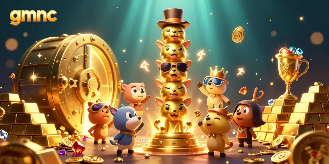 Experience the thrill of gmnc with dynamic casino elements and a magical golden totem pole.