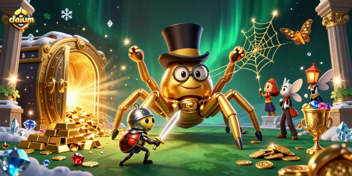 Engage in thrilling gameplay with datum in this vibrant casino scene featuring fantastical characters.