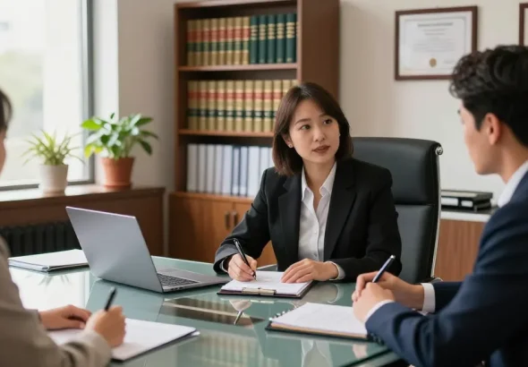 Consultation at a modern legal office with J.K. Chaudhary & Associates providing expert legal guidance.