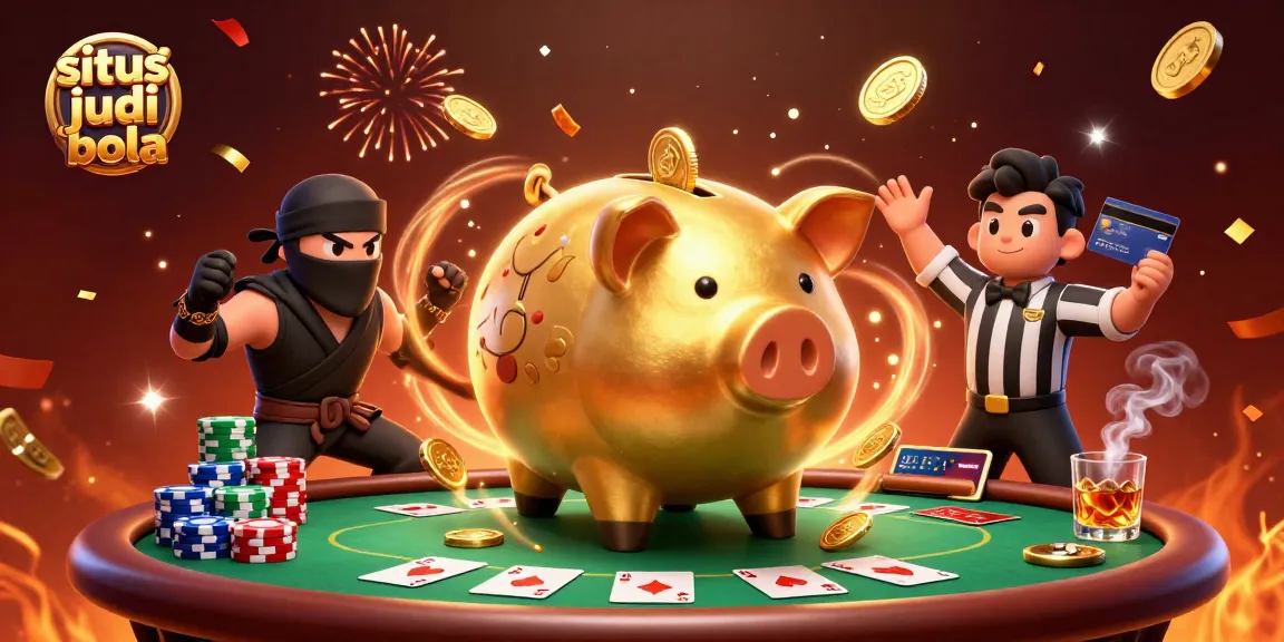 Mengguncang koin emas, karakter situs judi bola, petarung ninja wallet, dan wasit samurai kartu menciptakan suasana judi yang meriah
